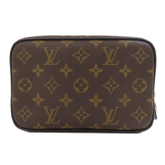 LOUIS VUITTON Cosmetics Pouch M47507 Monogram macacer Brown Truth Toilette PM Women Used Authentic