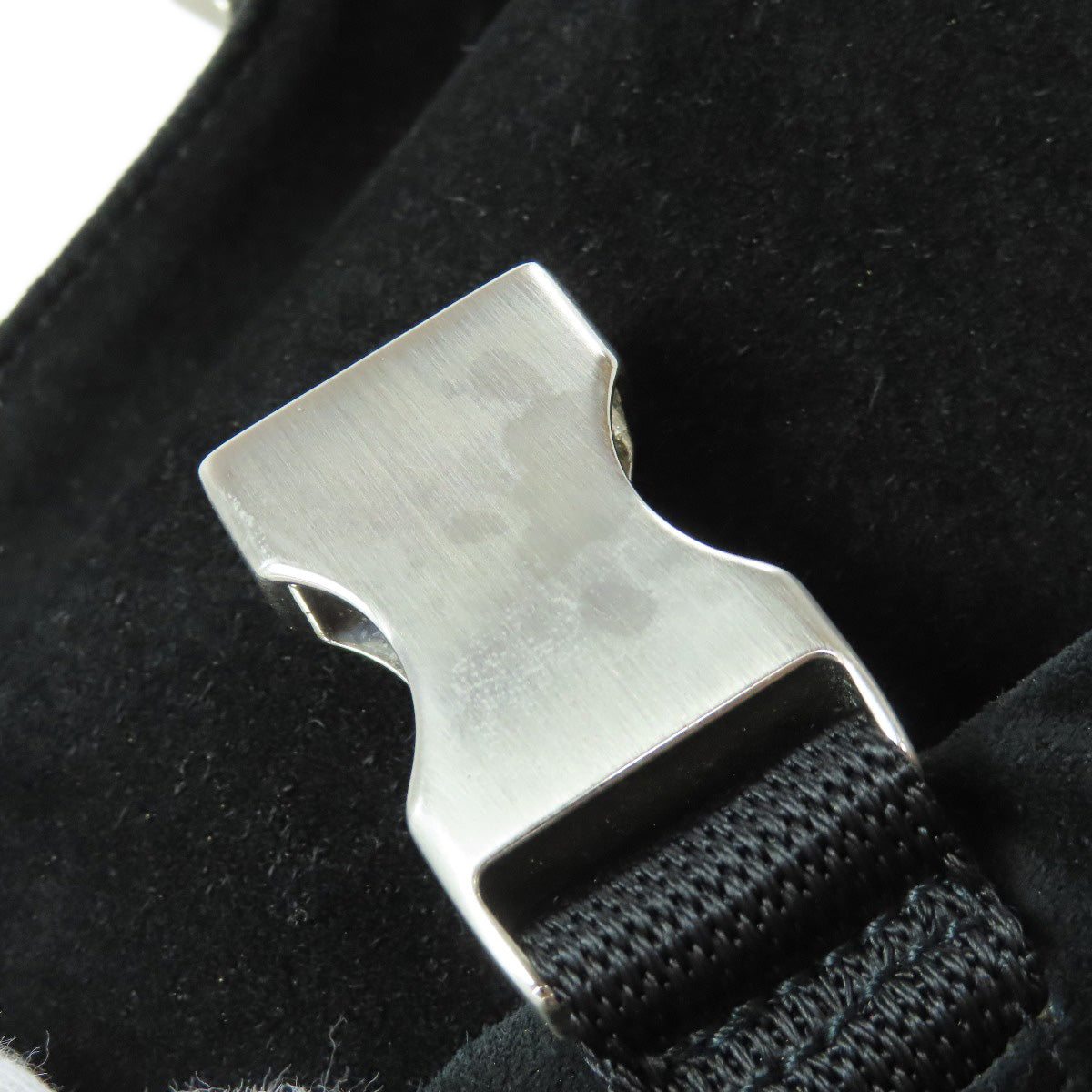 PRADA Shoulder Bag Suede black logo