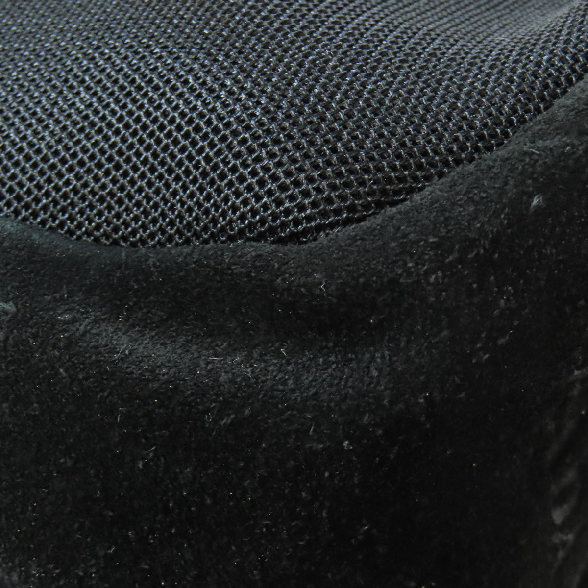 PRADA Shoulder Bag Suede black logo