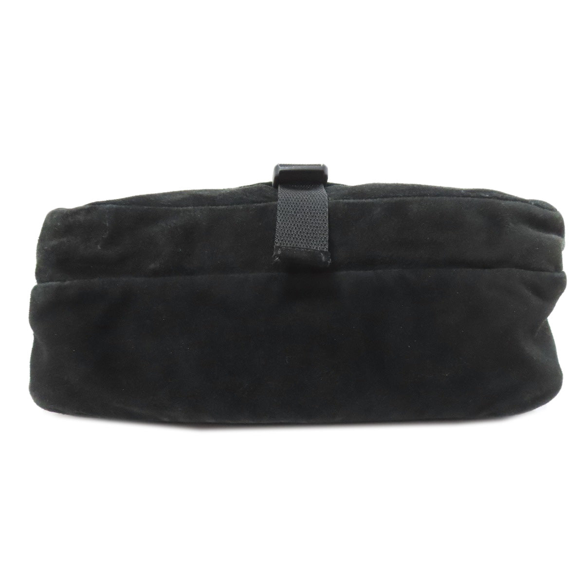 PRADA Shoulder Bag Suede black logo
