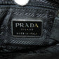 PRADA Shoulder Bag Suede black logo