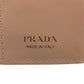 PRADA Bifold Wallet leather beige logo