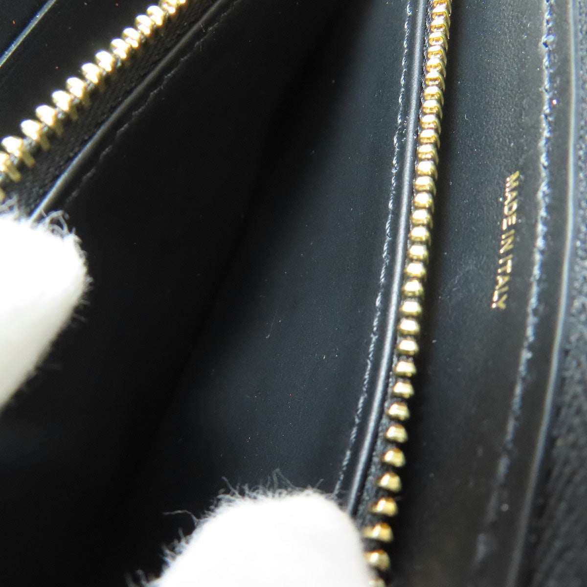 BURBERRY Long Wallet Purse leather black logo