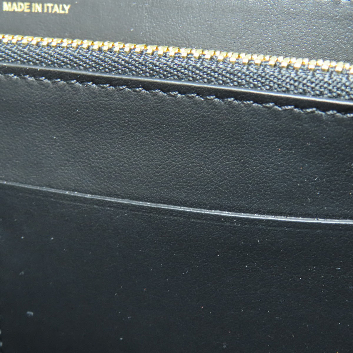 BURBERRY Long Wallet Purse leather black logo