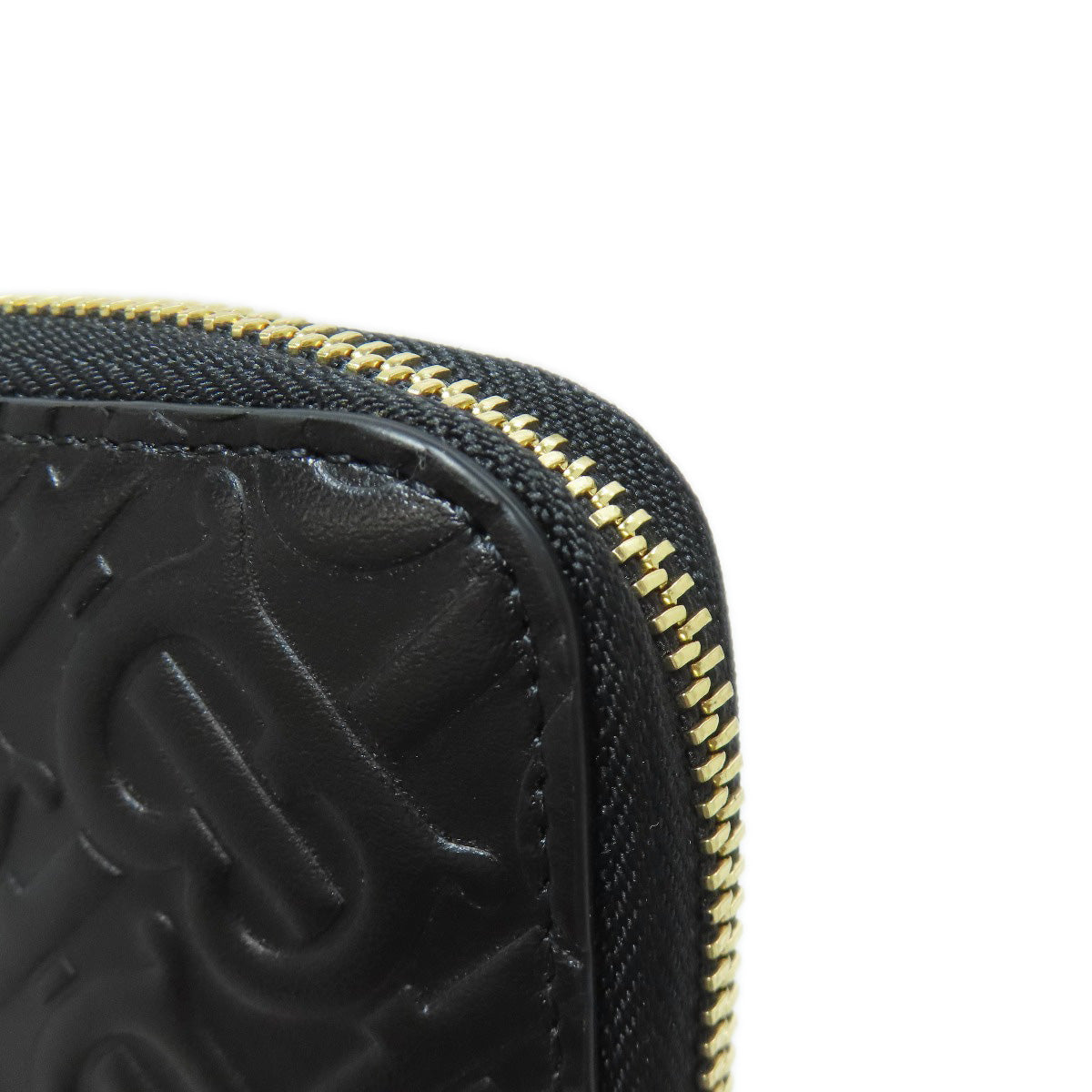 BURBERRY Long Wallet Purse leather black logo