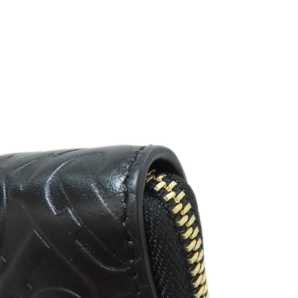 BURBERRY Long Wallet Purse leather black logo