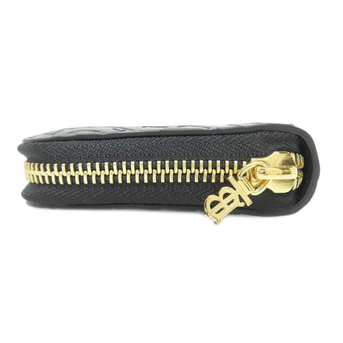 BURBERRY Long Wallet Purse leather black logo