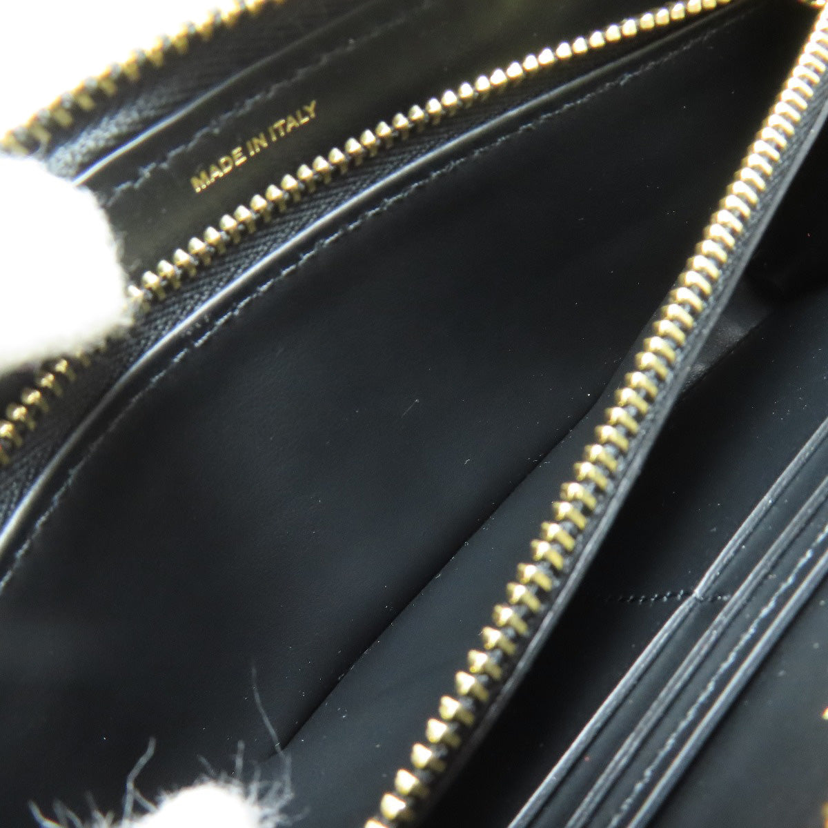 BURBERRY Long Wallet Purse leather black logo