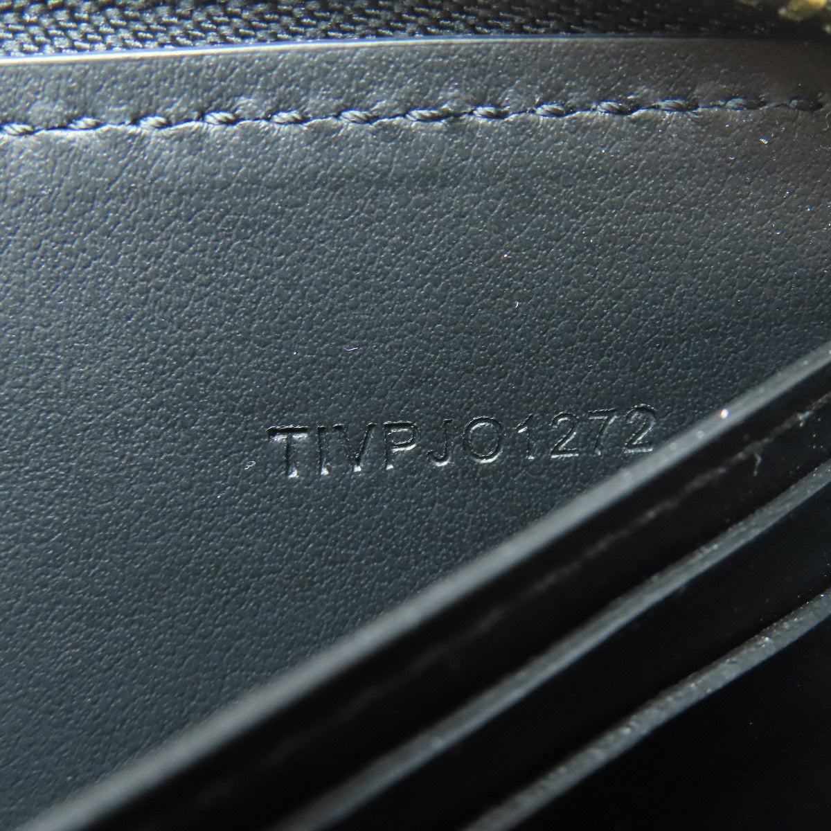 BURBERRY Long Wallet Purse leather black logo