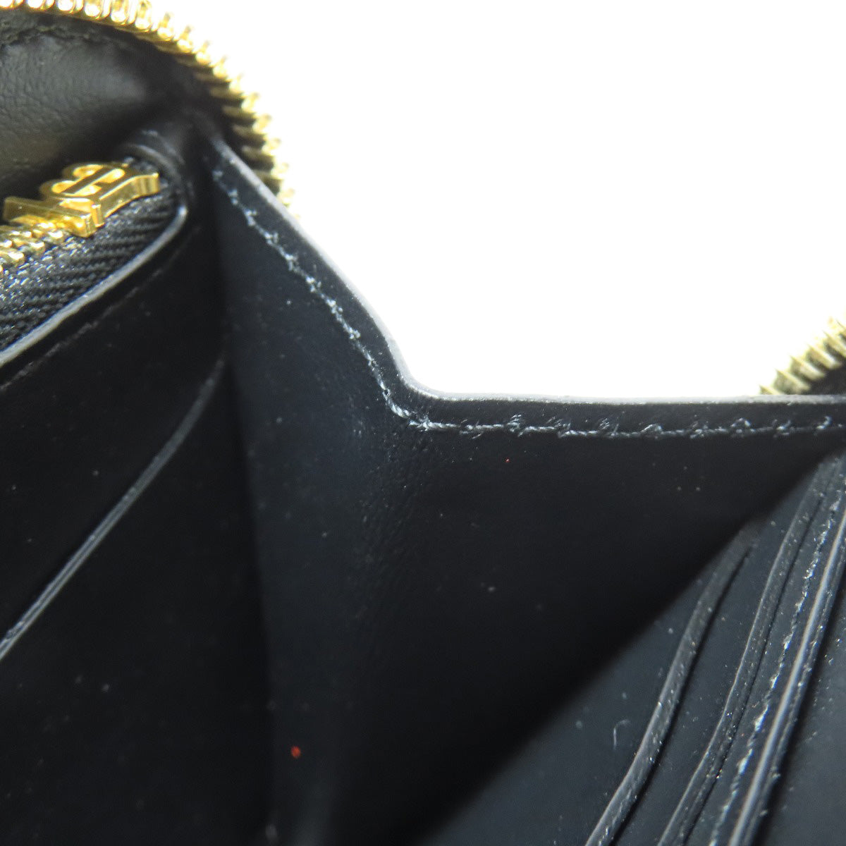 BURBERRY Long Wallet Purse leather black logo