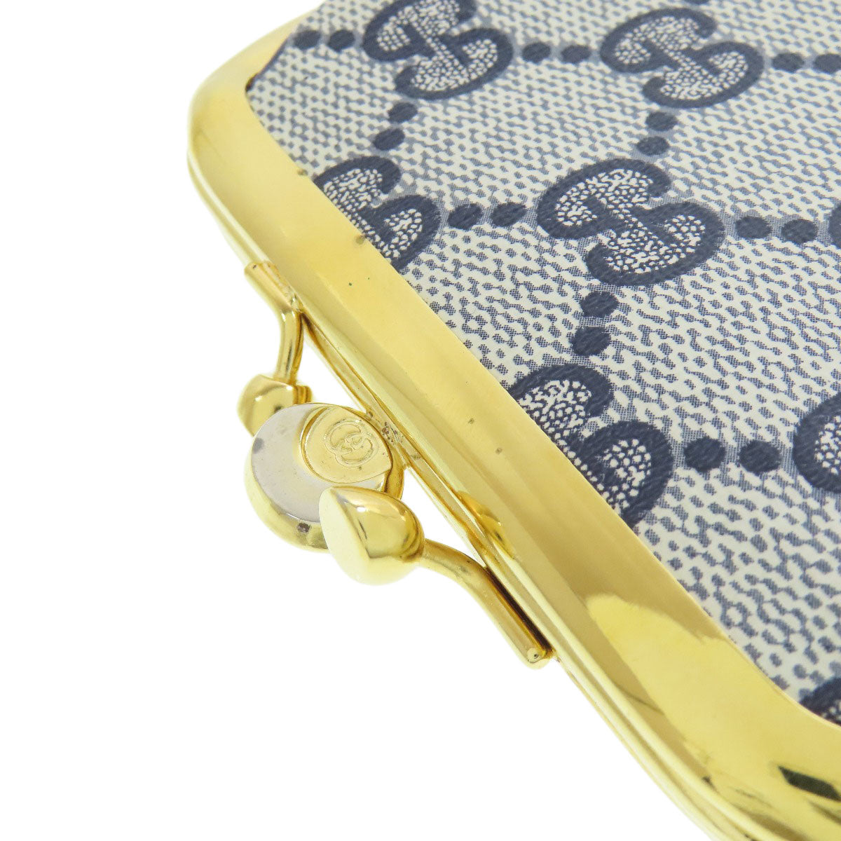 GUCCI Accessory pouch Calfskin gray GG Clasp Wallet