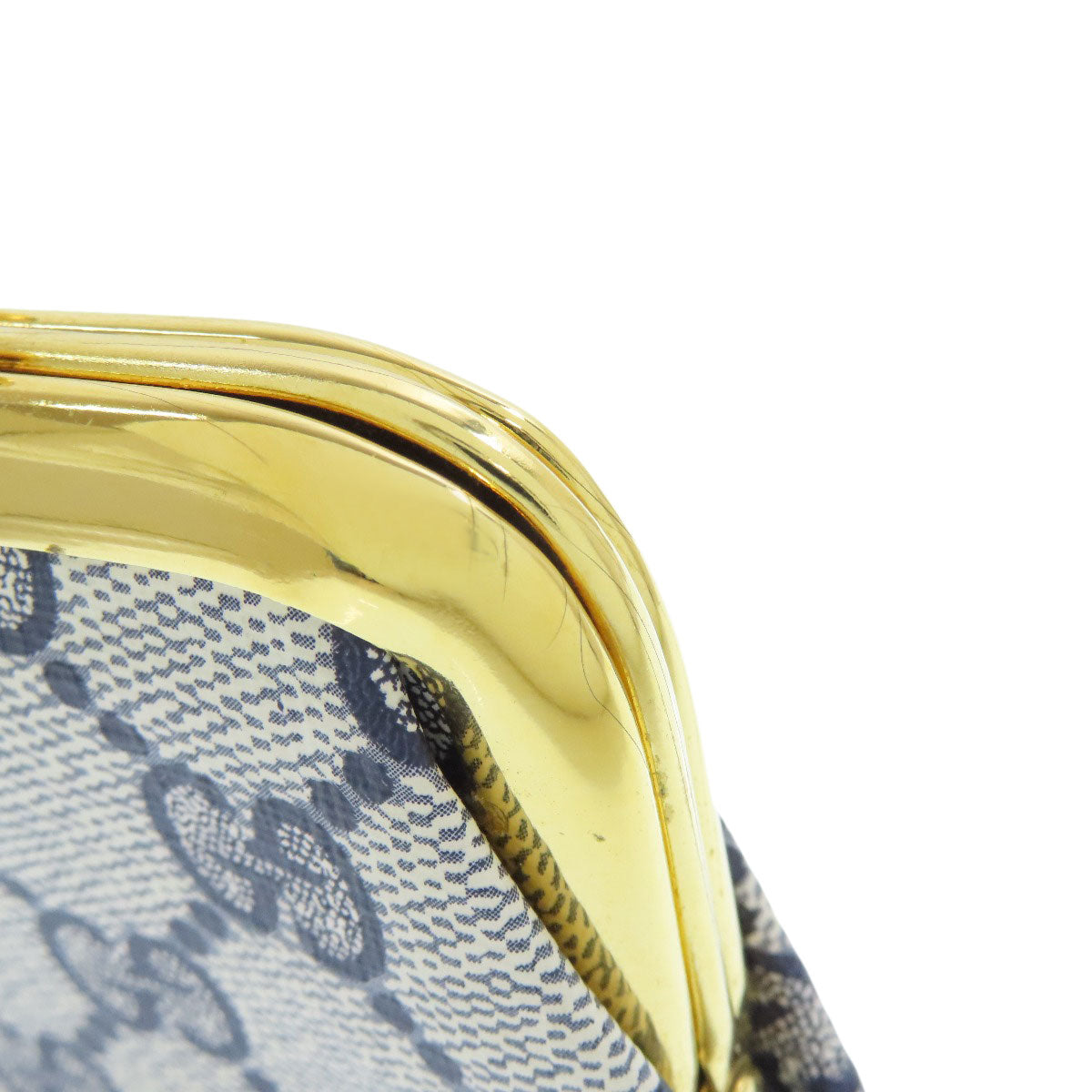 GUCCI Accessory pouch Calfskin gray GG Clasp Wallet