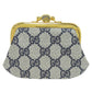 GUCCI Accessory pouch Calfskin gray GG Clasp Wallet