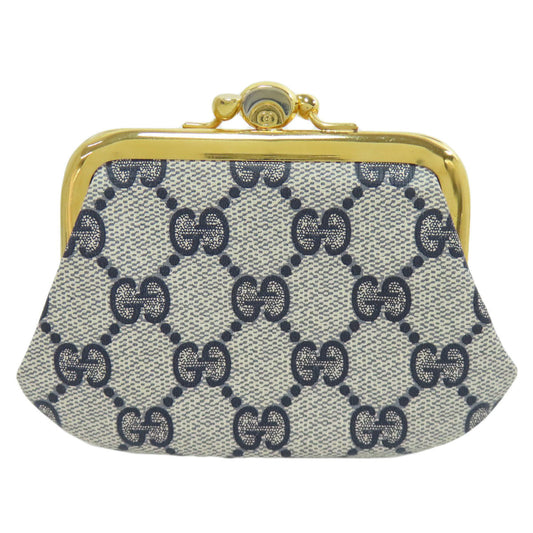 GUCCI Accessory pouch Calfskin gray GG Clasp Wallet
