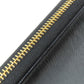 PRADA Long Wallet Purse leather black logoMetal Women Used Authentic