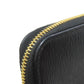 PRADA Long Wallet Purse leather black logoMetal Women Used Authentic