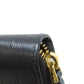 PRADA Long Wallet Purse leather black logoMetal Women Used Authentic
