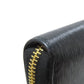 PRADA Long Wallet Purse leather black logoMetal Women Used Authentic