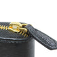 PRADA Long Wallet Purse leather black logoMetal Women Used Authentic