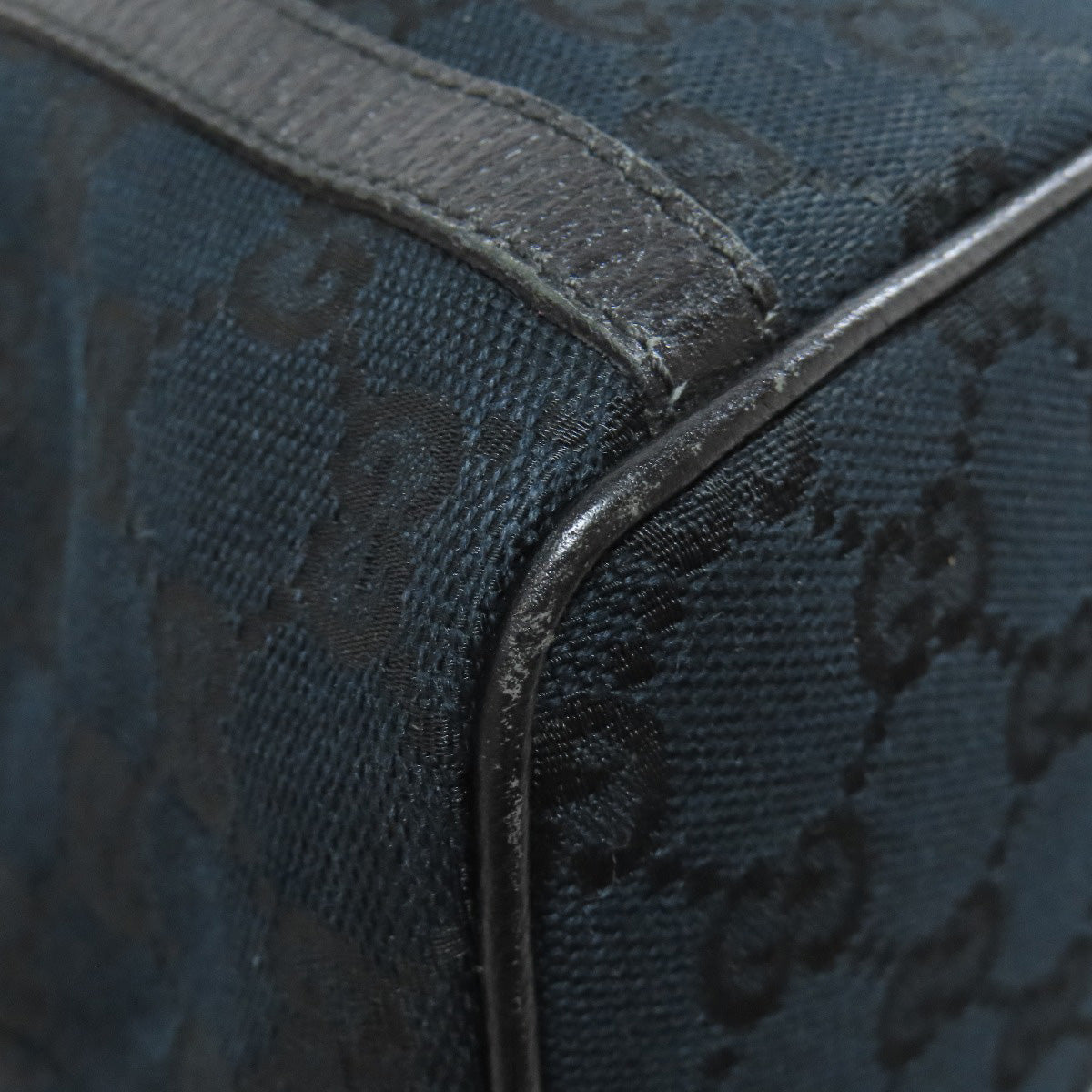 GUCCI Backpack 141642 canvas black GG Women Used Authentic