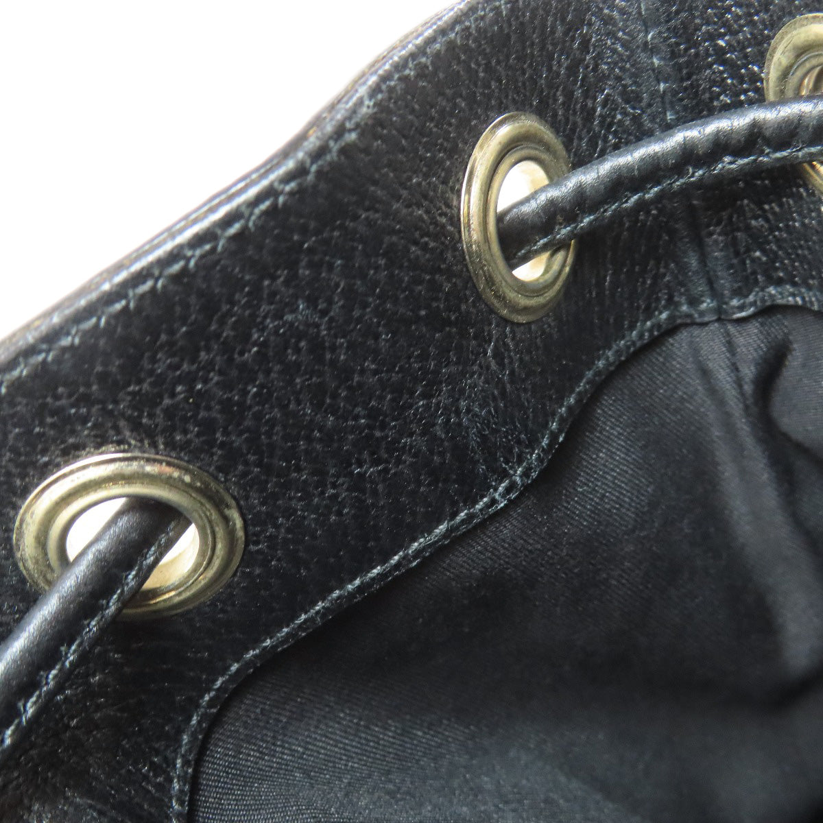 GUCCI Backpack 141642 canvas black GG Women Used Authentic