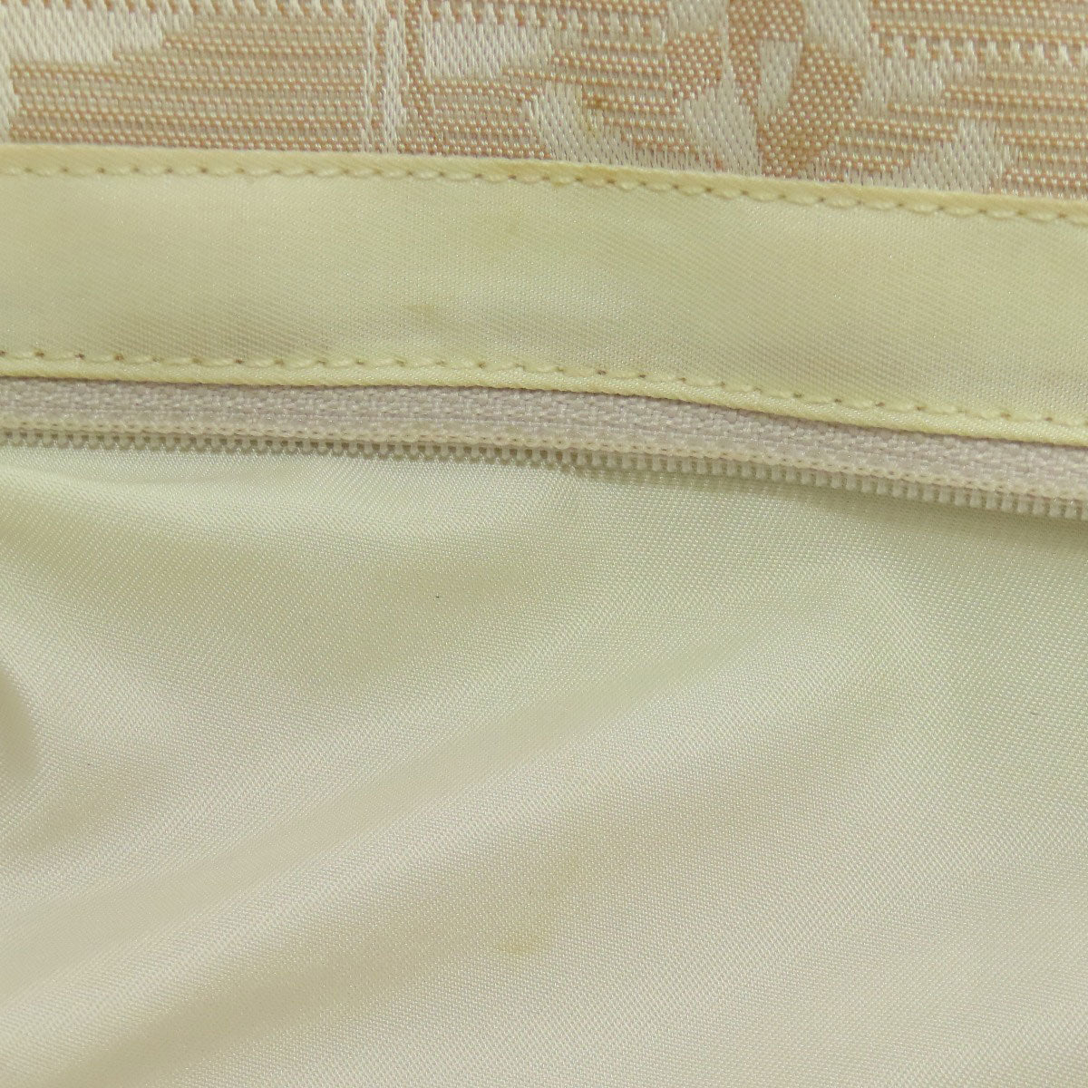 CHANEL Tote Bag Nylon jacquard beige New Travel Line MM