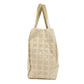 CHANEL Tote Bag Nylon jacquard beige New Travel Line MM