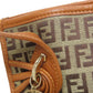 FENDI Handbag canvas Brown Zucca Pattern Women Used Authentic