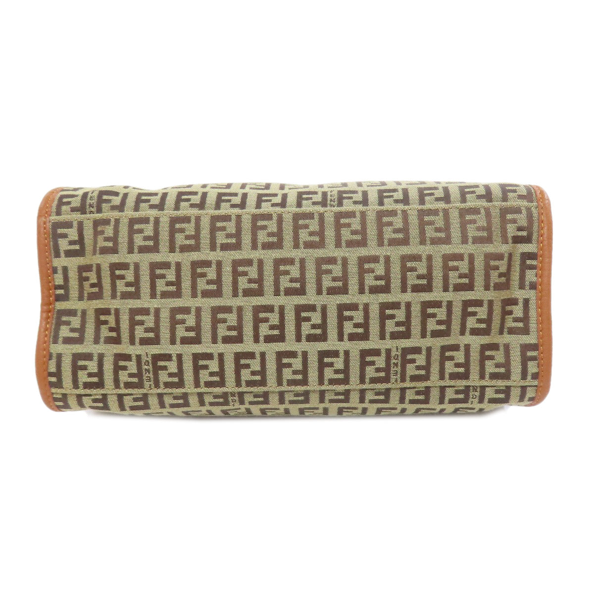FENDI Handbag canvas Brown Zucca Pattern Women Used Authentic