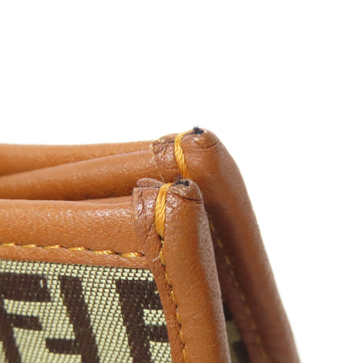 FENDI Handbag canvas Brown Zucca Pattern Women Used Authentic