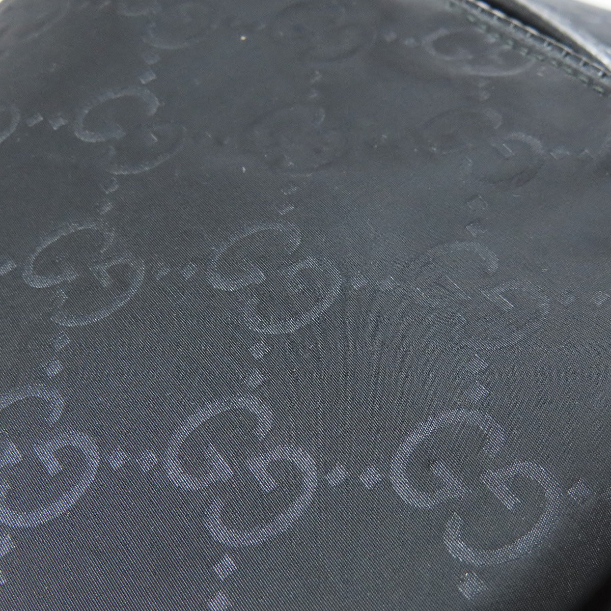 GUCCI Backpack 387071 Nylon black GG Women Used Authentic