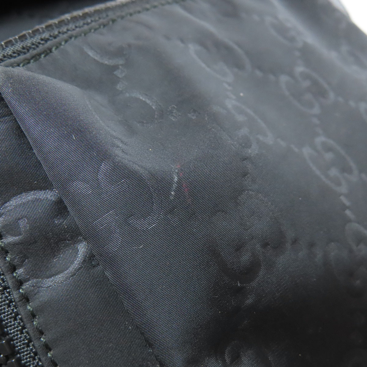 GUCCI Backpack 387071 Nylon black GG Women Used Authentic