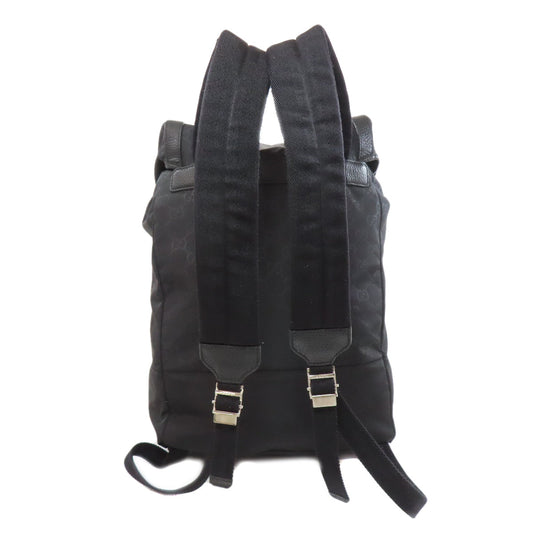 GUCCI Backpack 387071 Nylon black GG Women Used Authentic