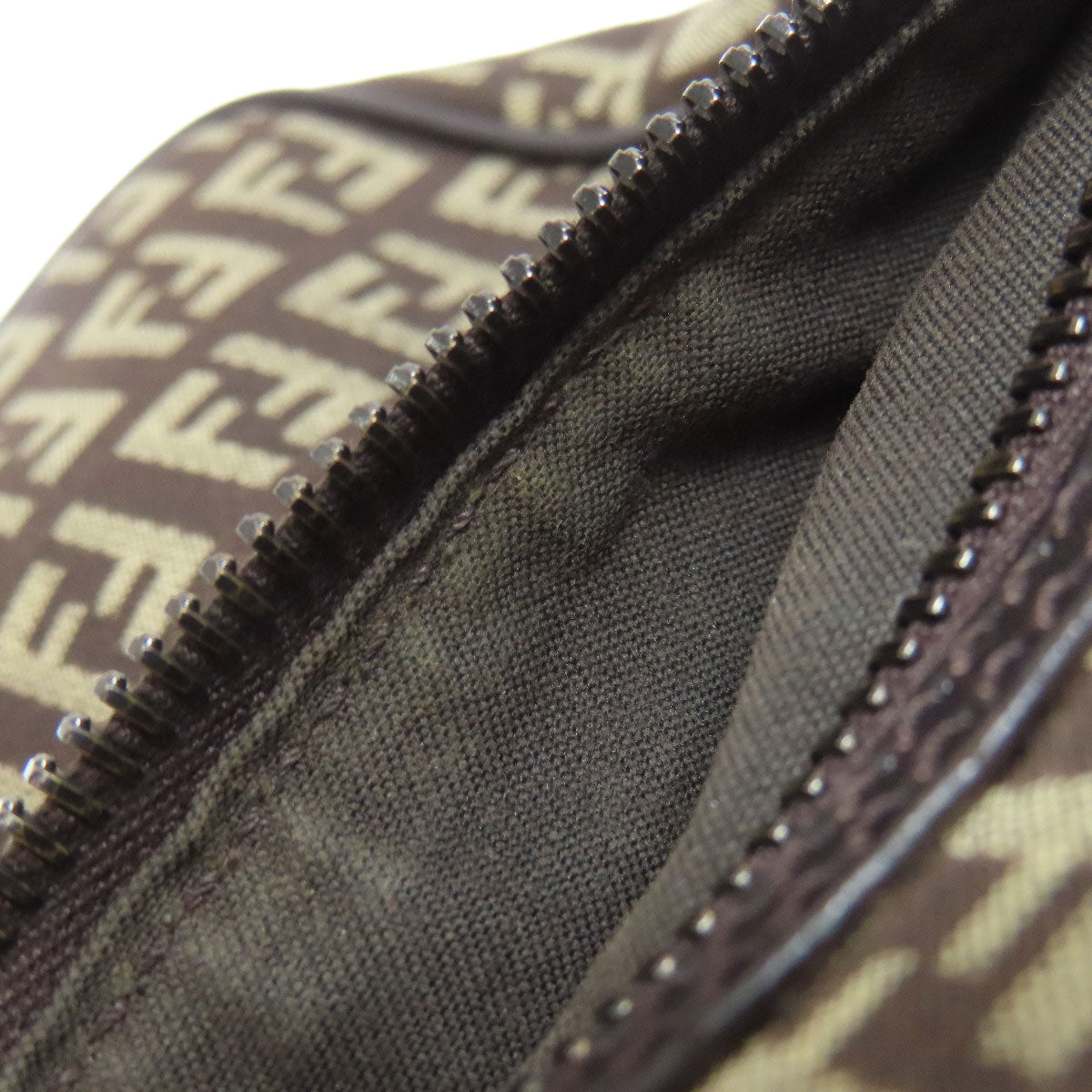FENDI Shoulder Bag canvas Brown Zucca Pattern