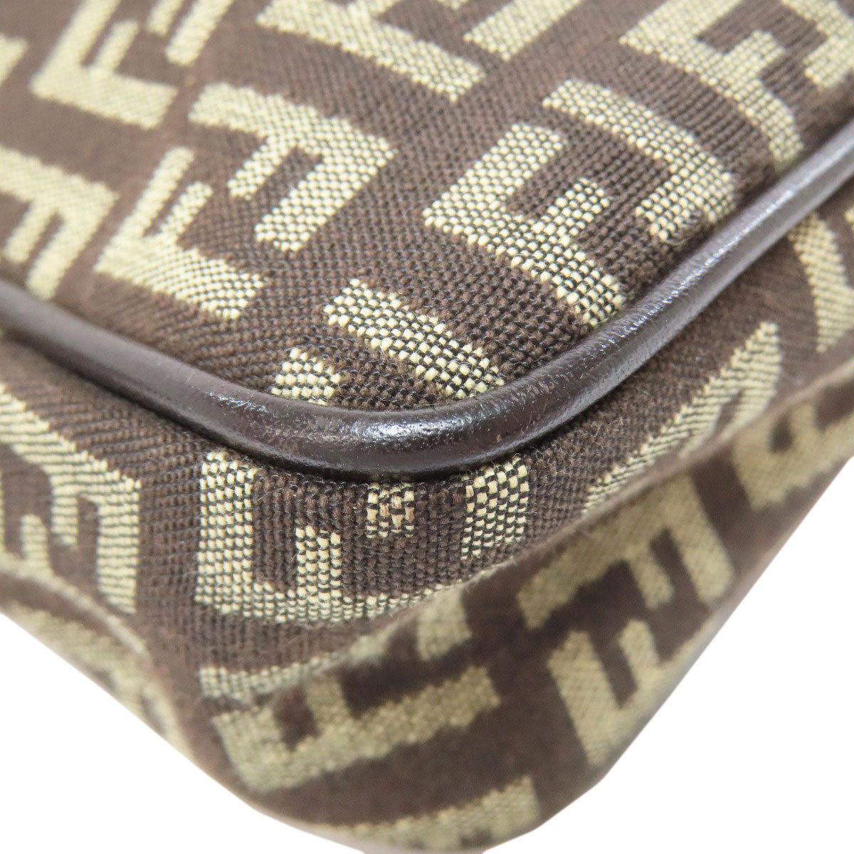 FENDI Shoulder Bag canvas Brown Zucca Pattern