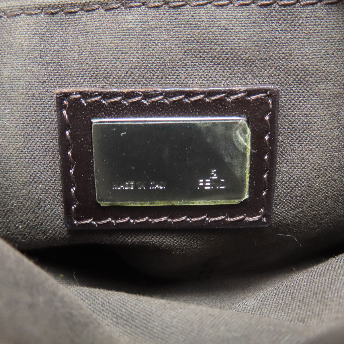 FENDI Shoulder Bag canvas Brown Zucca Pattern