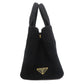PRADA Handbag canvas black Canapa mini 2 WAY