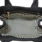 PRADA Handbag canvas black Canapa mini 2 WAY