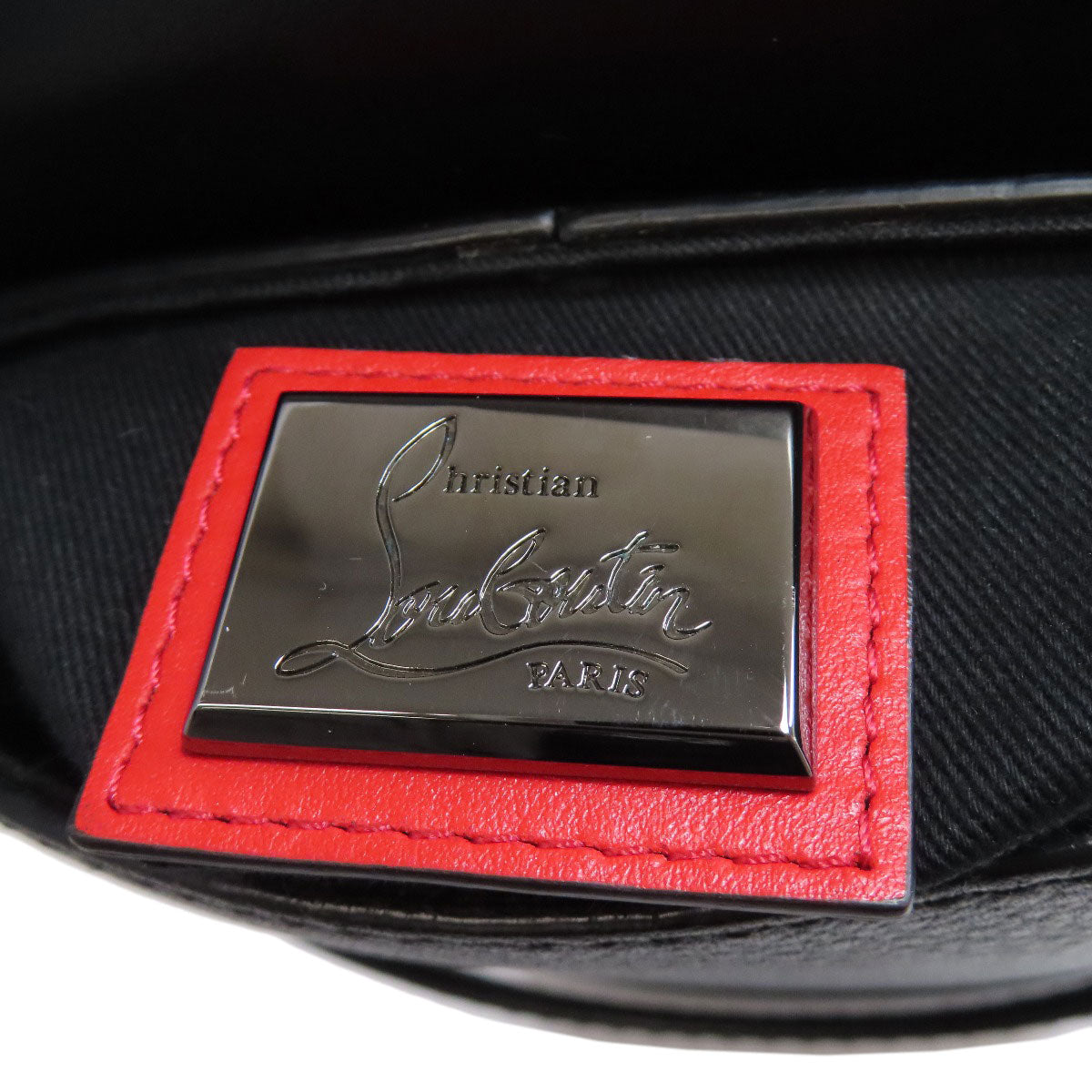 Christian Louboutin Shoulder Bag leather black Venetian Reporter