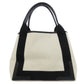 BALENCIAGA Handbag 339933 canvas white Navy kabas Women Used Authentic