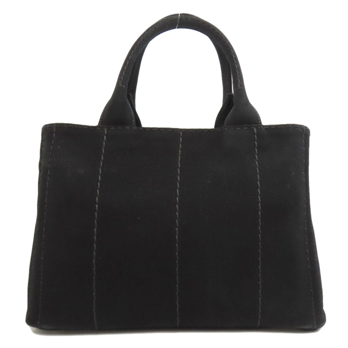 PRADA Handbag canvas black Canapa Mini 2WAY Women Used Authentic