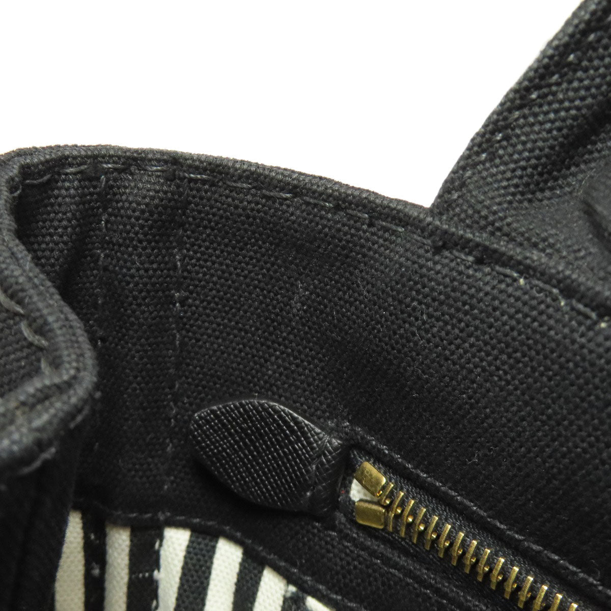 PRADA Handbag canvas black Canapa Mini 2WAY