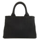 PRADA Handbag canvas black Canapa Mini 2WAY