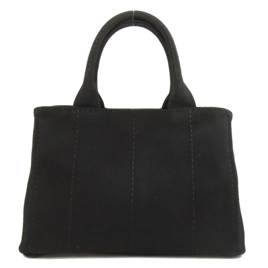 PRADA Handbag canvas black Canapa Mini 2WAY