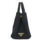 PRADA Handbag canvas black Canapa mini 2 WAY