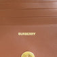 BURBERRY Bifold Wallet leather Brown TB logo pattern Women Used Authentic