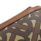 BURBERRY Bifold Wallet PVC Brown logo Women Used Authentic