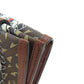 BURBERRY Bifold Wallet PVC Brown logo Women Used Authentic