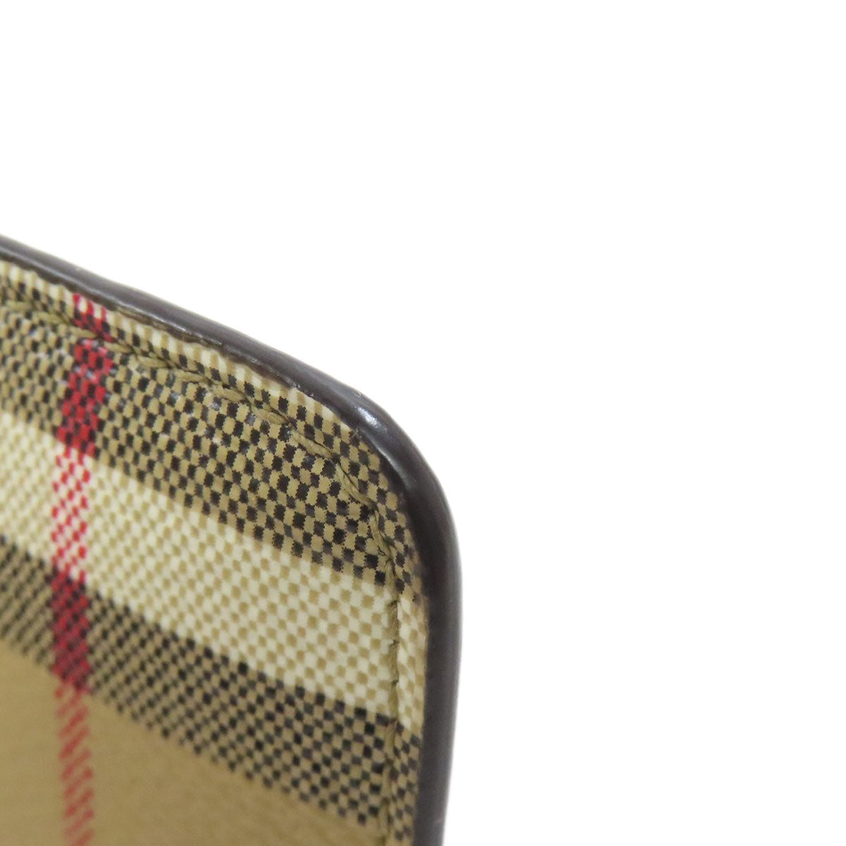 BURBERRY Coin case leather beige Nova Check Women(Unisex) Used Authentic