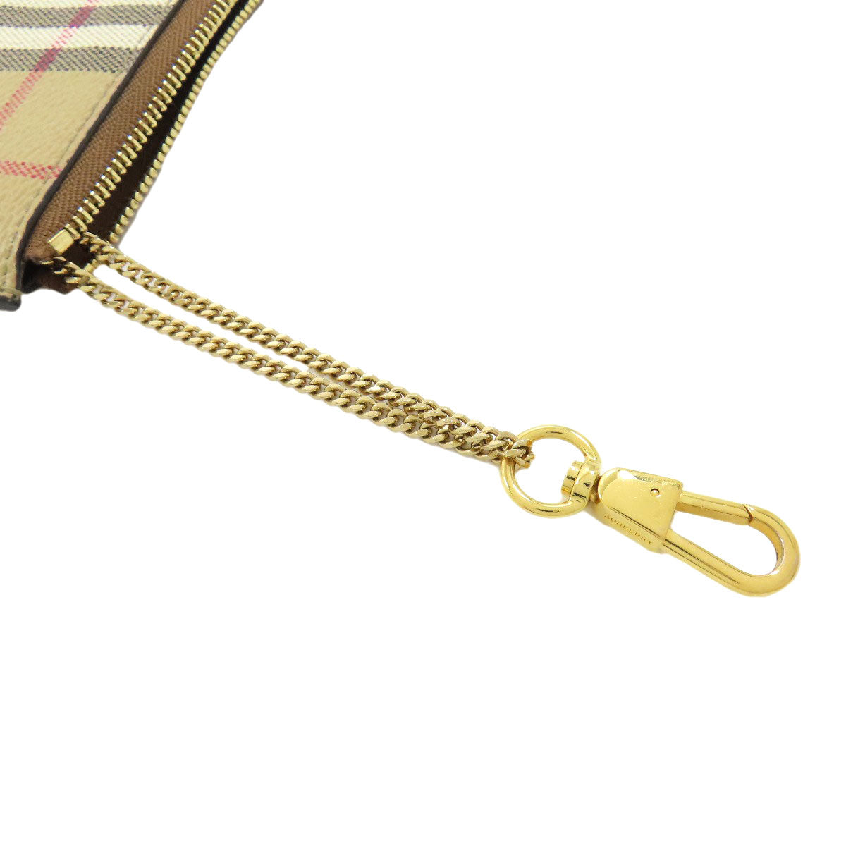 BURBERRY Coin case leather beige Nova Check Women(Unisex) Used Authentic